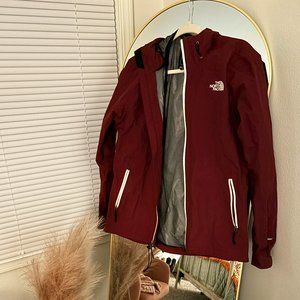 Maroon North face Windbreaker